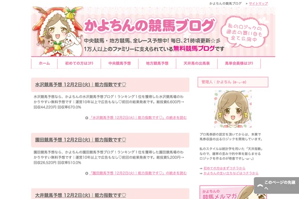 かよちんの地方競馬予想のスクリーンショット