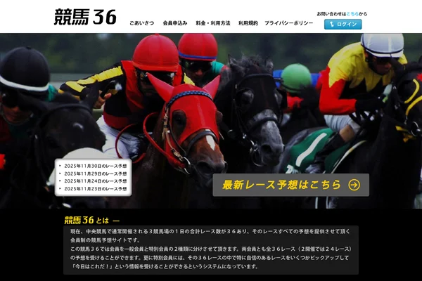 会員制の競馬予想サイトなら競馬36